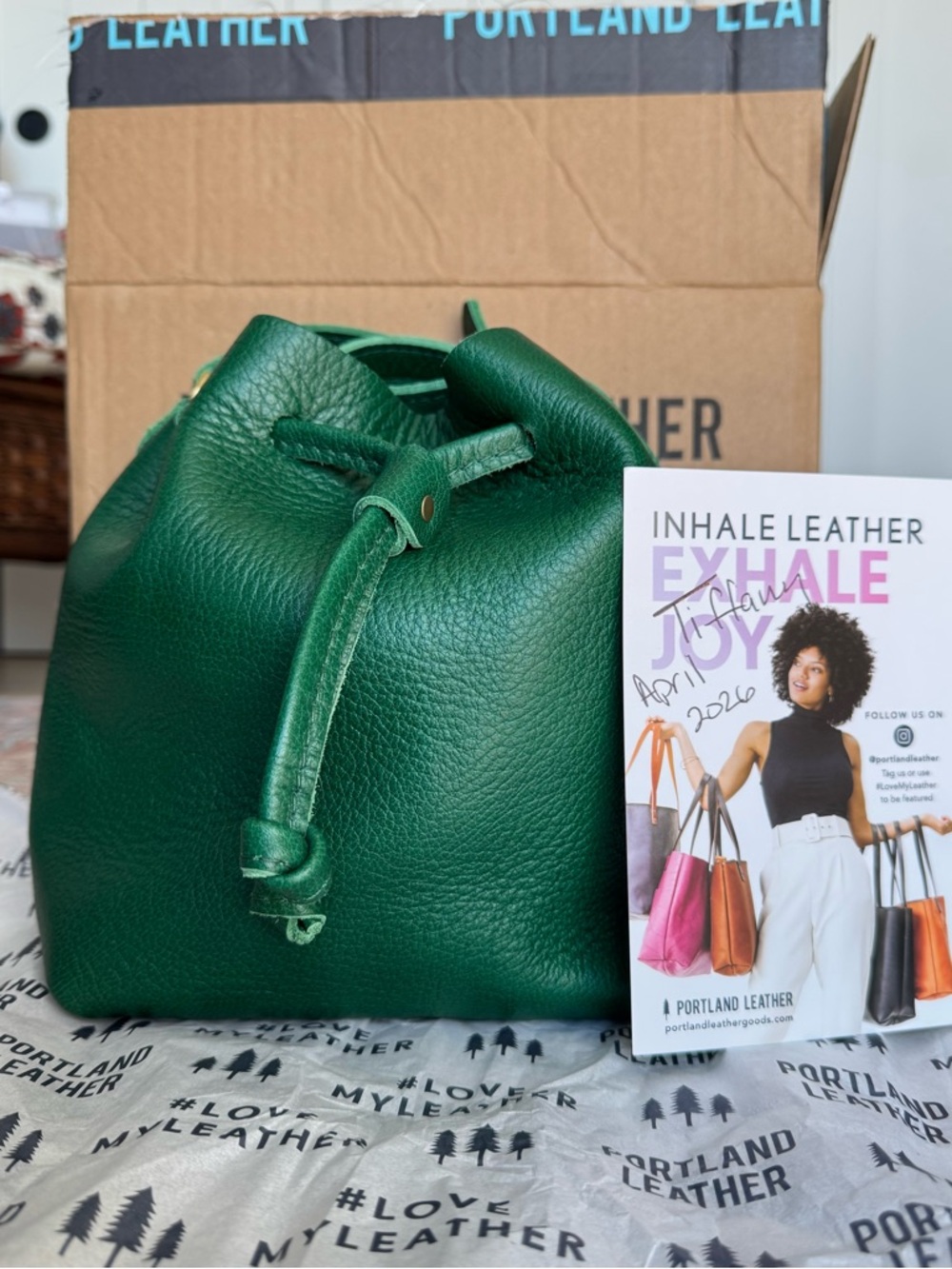 AP Small Leather Bucket Bag